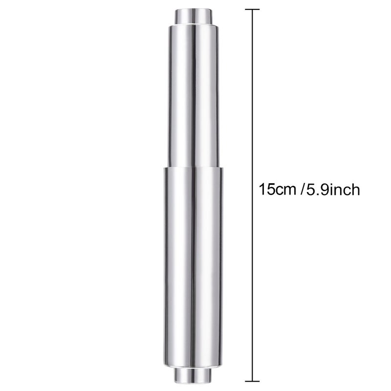 Bememo 3 Pack Toilet Paper Holder Roller Toilet Tissue Holder Replacement Plastic Spring Loaded (Chrome Big End) - Image 4